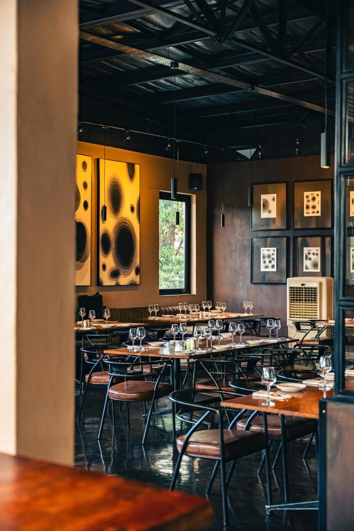 Upstate interior with art